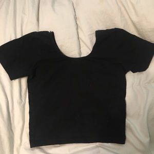 American apparel black crop top